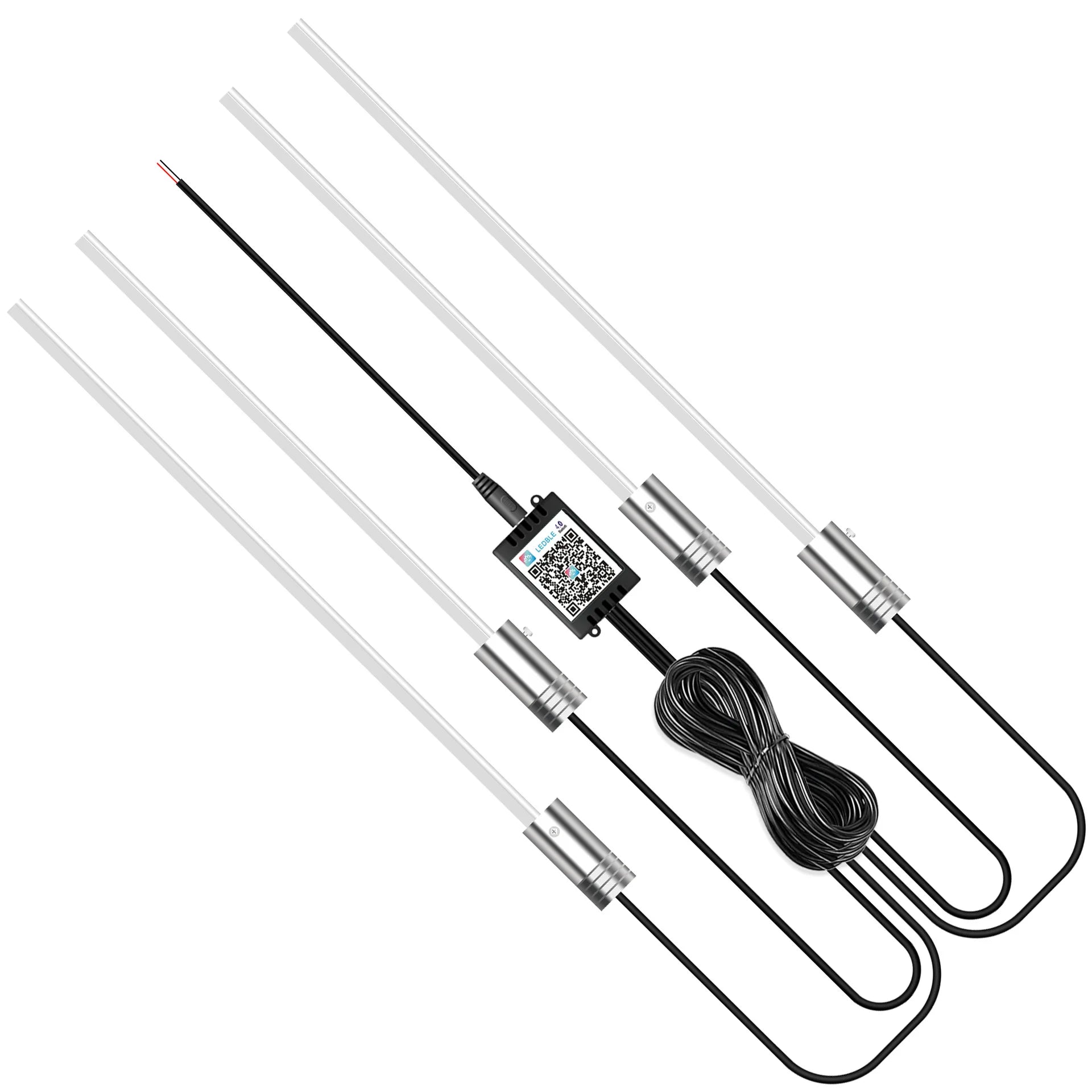 Yosovlamp Car Modification Decorative Light Versa Tucson Fiber Optic Atmosphere Light Color Wire Central Control for Car Decor