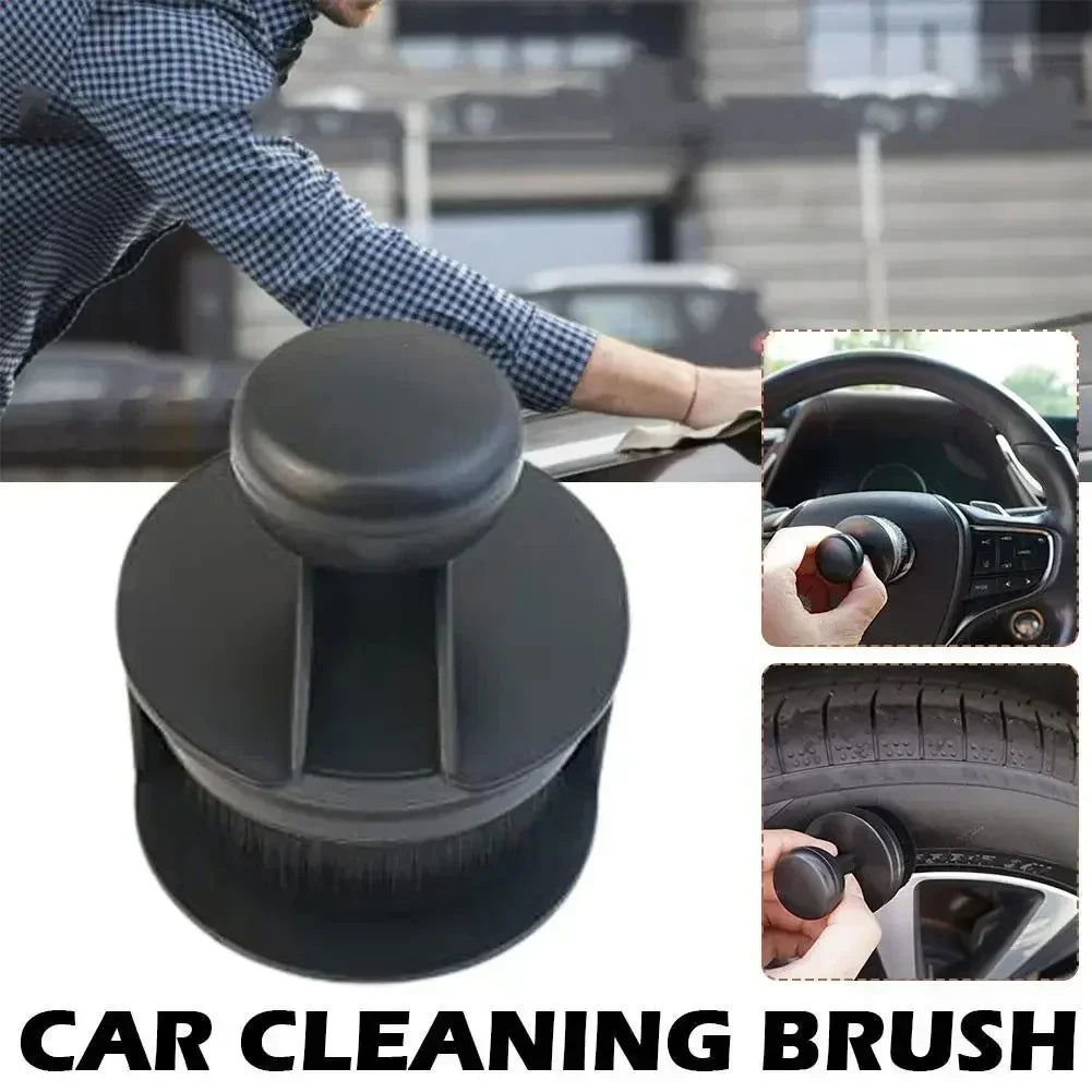 Car Tire Brush Dust Removal Artifact Brush Seal Design with Cover High Density Portable Car Brush Car Cleaning Tools Accessories