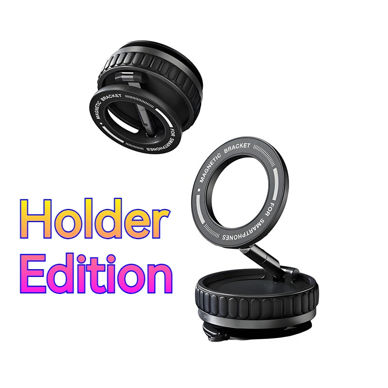 15W Portable K11 Vacuum Magnetic Charging Stand - Strong Suction & Multi-Angle Viewing for Car, Kitchen, Mirror & Fitness