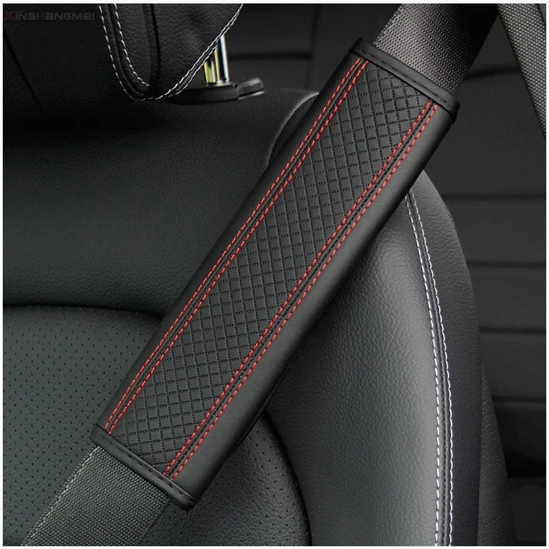Car accessories seat belt PU Leather Safety Belt Shoulder Cover Breathable Protection Seat Belt Padding Pad Auto Interior Access