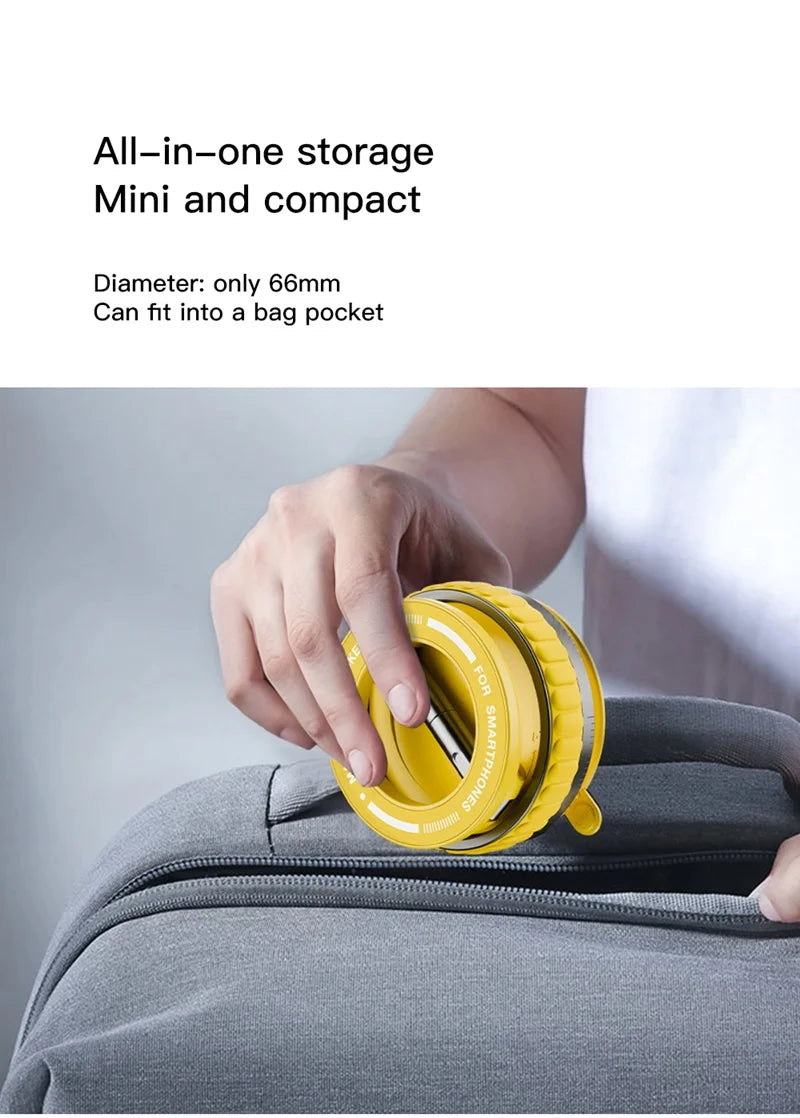 15W Portable K11 Vacuum Magnetic Charging Stand - Strong Suction & Multi-Angle Viewing for Car, Kitchen, Mirror & Fitness