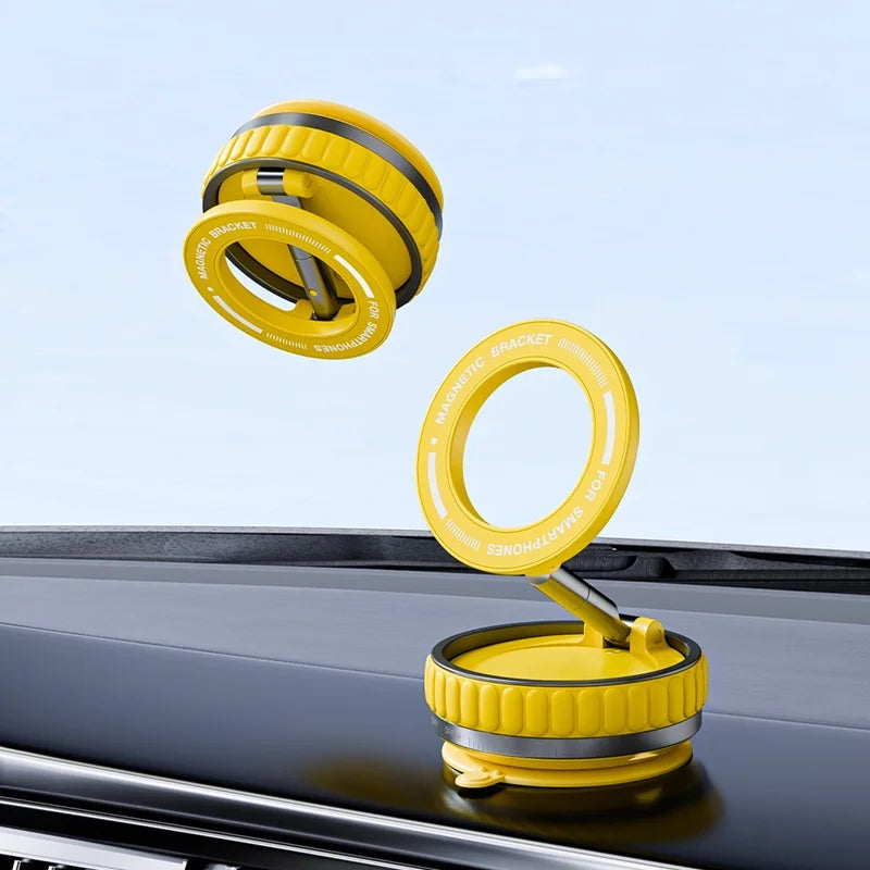 15W Portable K11 Vacuum Magnetic Charging Stand - Strong Suction & Multi-Angle Viewing for Car, Kitchen, Mirror & Fitness