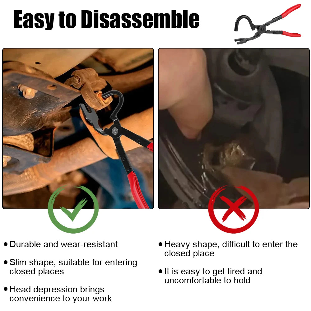 Pliers Car Exhaust Pipe Rubber Pad Gasket Removal Tools Exhaust Hanger Install Disassembly Puller Garage Tools Auto Accessories