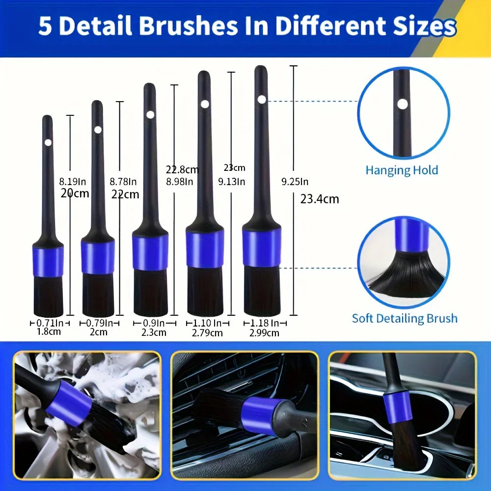27 Pcs RV Car Wash Kit, Car Accessories, Cleaning Supplies, Car Cleaning Brush, Car Repair Kit, Car Repair Brush, Bathroom