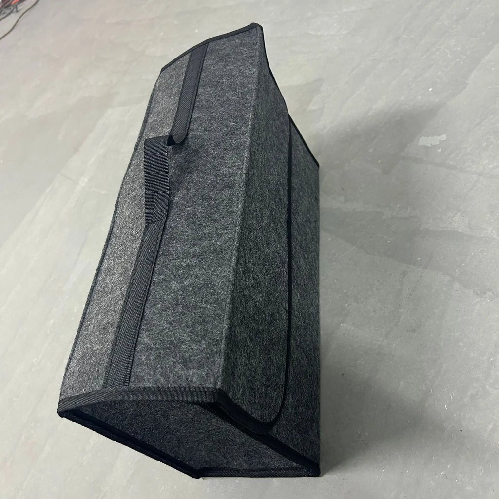 Gray Anti Slip Compartment Boot Storage Organizer Tool Car Storage Bag Car Trunk Organizer Soft Felt Storage Box Car Accessories
