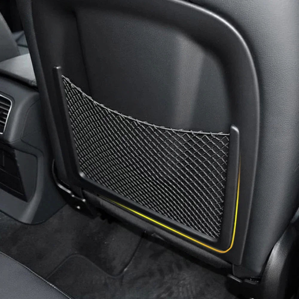 Car Rear Seat Back String Net Mesh Storage Pocket Organizer Auto Interior Accessories For Audi A4 B8 A5 Q3 A3 A6 C7 Q5 B9 Q7