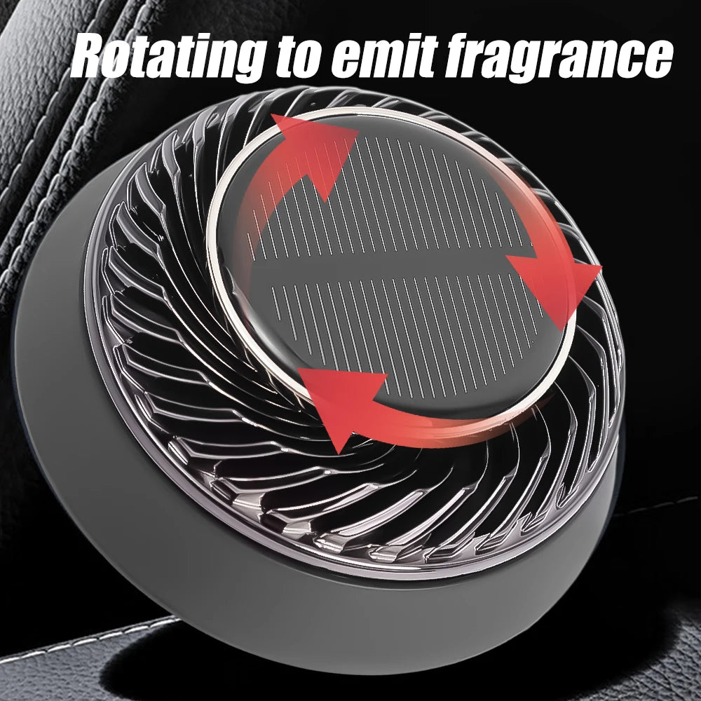 Car Solar Rotating Aroma Diffuser Auto Ornament Cars Air Freshener Deodorizer Autos Interior Decoration Automotive Accessories