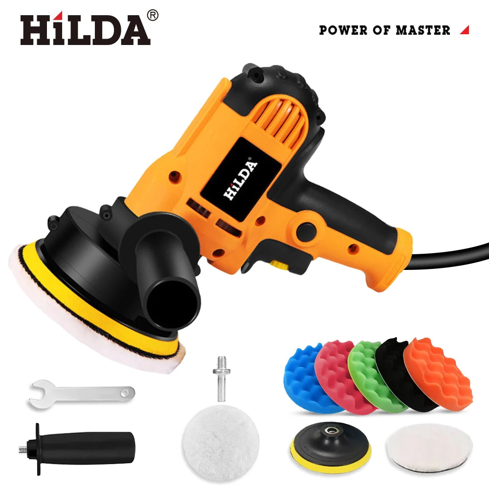 HILDA Electric Car Polisher Car Beauty Waxing Machine  Adjustable Speed Sanding Waxing Tools Automotive Polishing Scratch Repair