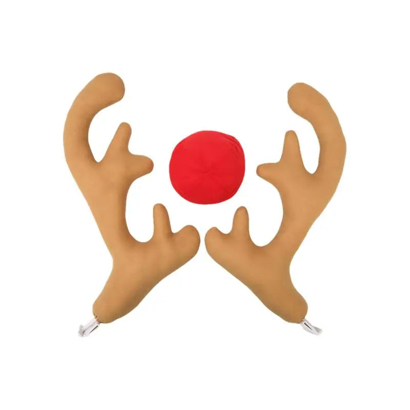 Car Christmas Reindeer Antler Decorations Reindeer Antlers Christmas Decor for SUVs Reindeer Auto Kit Christmas Car Decorations