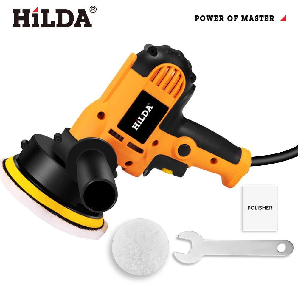 HILDA Electric Car Polisher Car Beauty Waxing Machine  Adjustable Speed Sanding Waxing Tools Automotive Polishing Scratch Repair