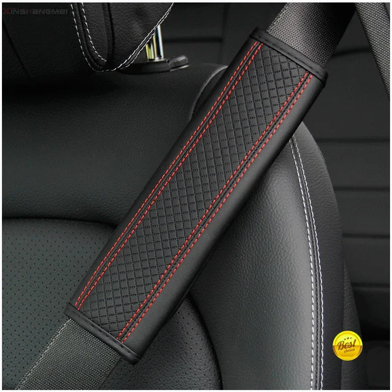 Car accessories seat belt PU Leather Safety Belt Shoulder Cover Breathable Protection Seat Belt Padding Pad Auto Interior Access