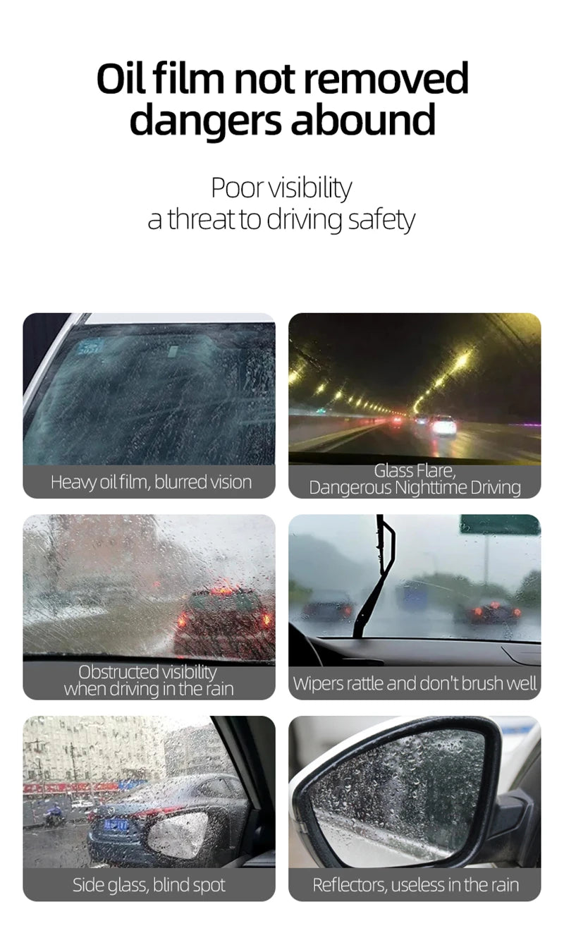 Xiaomi Car Glass Cleaner Gel & Foam Windshield Watermark Remover Anti-Fog Coating, Fast Cleaning for Car Windows, Safe Rainproof