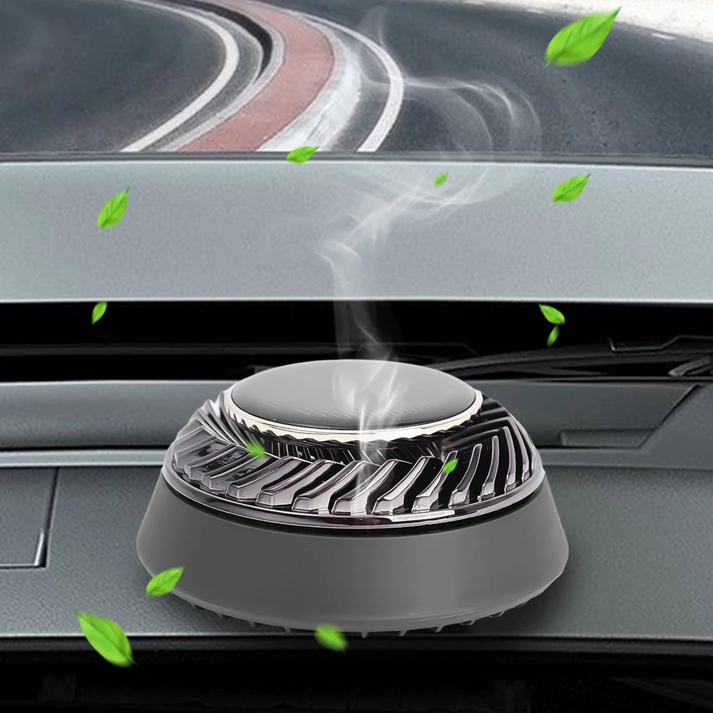 Car Solar Rotating Aroma Diffuser Auto Ornament Cars Air Freshener Deodorizer Autos Interior Decoration Automotive Accessories