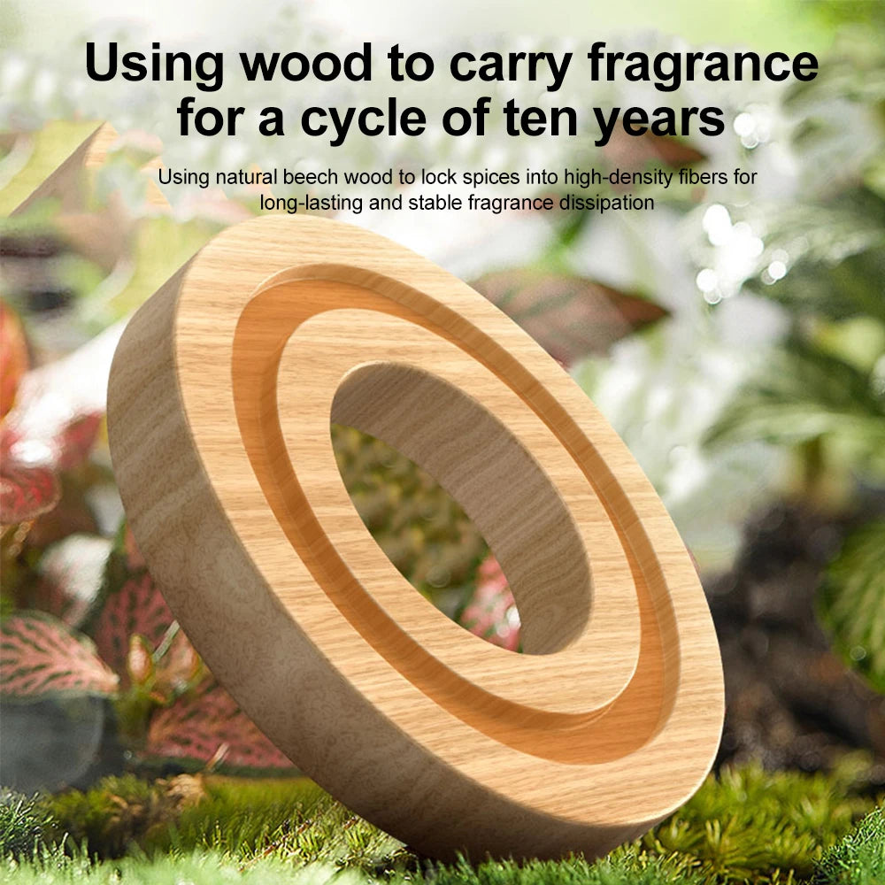 Solar Powered Rotation Helicopter Solar Aromatherapy Car Air Freshener Alloy+ABS Wooden Fragrance Auto Aroma Diffuser