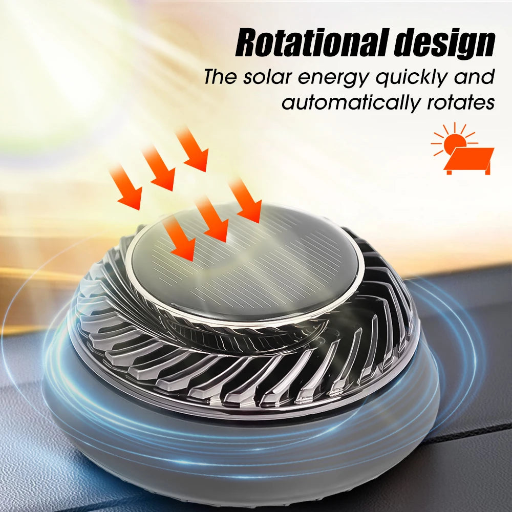 Car Solar Rotating Aroma Diffuser Auto Ornament Cars Air Freshener Deodorizer Autos Interior Decoration Automotive Accessories