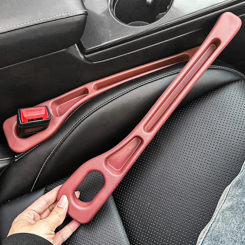 2pcs Car Seat Gap Filler Organizer Waterproof Car Seat Gap Plug Strip with 2 Grooves Seat Gap Storage Auto Interior Accessories
